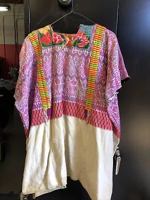 $175 • Buy Vintage Hippie Woodstock Handmade Dress Pancho Grateful Dead