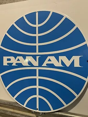 Vintage Style Pan Am American Airways Airport Steel Top Quality Sign • $55