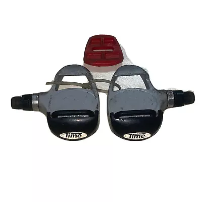 Time MID57 / MID77 Road Pedals Vintage With One (1) Cleat Gray Clipless • $9.90