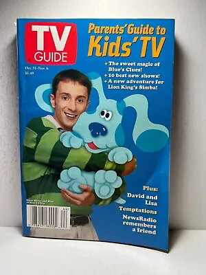 TV Guide 1998 October 31-November 6 Kids TV Steve Burns Blue's Clues Lions King • $11.95