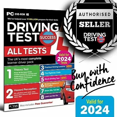 Driving Theory Test  2024 All Tests & Hazard Perception PC DVD  NEW - Wt • £6.69