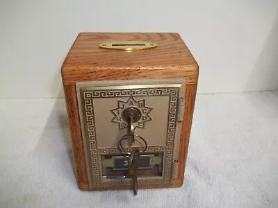 Handmade Vintage Post Office Mail Box Door Postal Coin Bank #1 OAK Wood #377 • $36