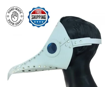 $14.50 • Buy Halloween Costume Mask Plague Doctor Steampunk Long Nose Raven Vegan Leather