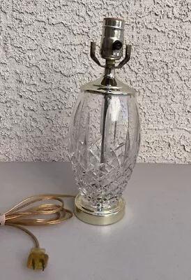 Vintage LEVITON Crystal Table Lamp MCM BEAUTIFUL 28  Coastal Grandma No Shade • $30