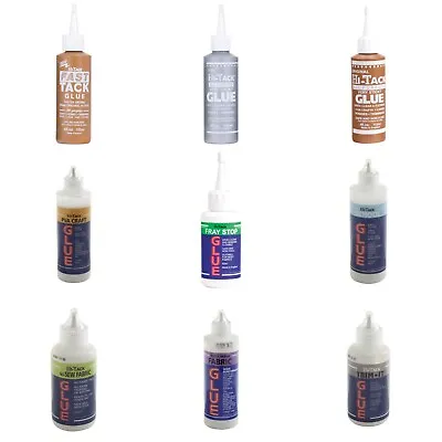 Hi-Tack Glue Very Sticky - All Purpose PVA - Fabric Glue - Stiffener - Fray Stop • £3.95