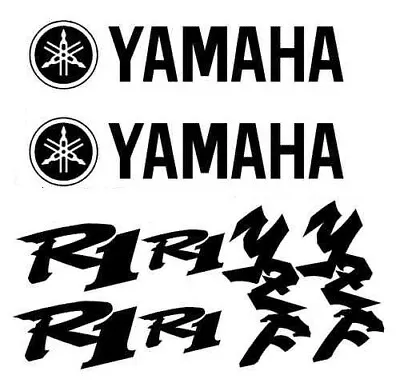 YAMAHA YZF R1 Racing Decal Sticker Set Black Vinyl 24cm X 25cm Sheet • £4.99