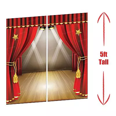 5ft Big Theatre Stage Scene Setter Movie Oscar Hollywood Awards Party Decoration • £7.93