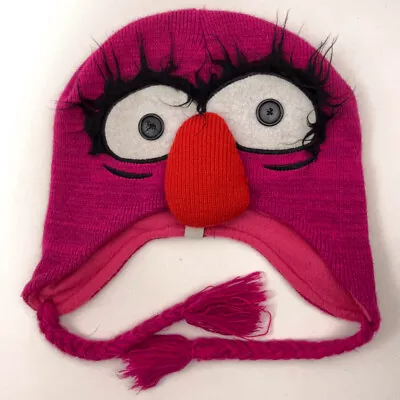 The Muppets Animal Large Face Eyes Nose Winter Ear Flap Hat • $21.20