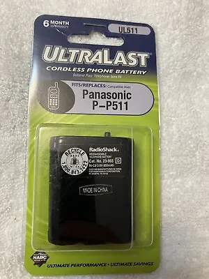 ULTRALAST UL511 Rechargeable Battery Panasonic P-P511 Cordless Phone Battery NIP • $6.70