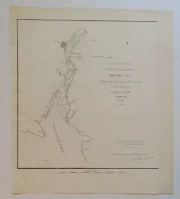 1851 U S Coast Survey Map E2SavannahRiverIslandssurvey Progress Linesscale • $14.95