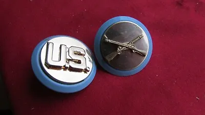 Original Vietnam War US Army Infantry Enlisted  Blue Collar Discs Pins • $14.99