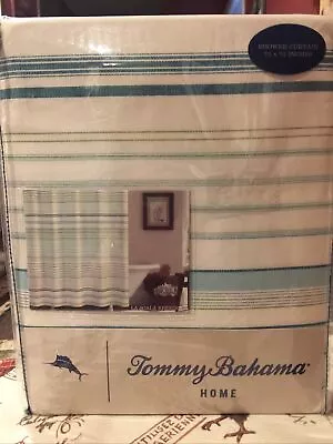Tommy Bahama La Scala Breezer Green Cotton 72in X 72in. Shower Curtain • $29.99