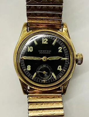 Vintage Rolex Oyster Pioneer Gold Military Watch • $2500