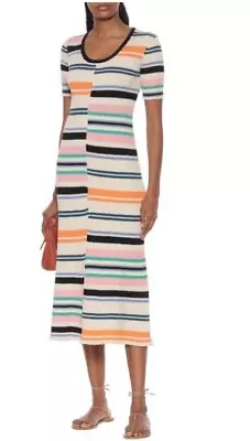 Kenzo Striped Dress Mismatched Stripes Knit Sz M (10-12) Exc Cond. 68% Cotton. • $75