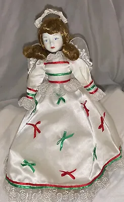 Vintage Enesco 1983 Christmas Tree Topper Ghost Angel White Dress GORGEOUS! RARE • $12