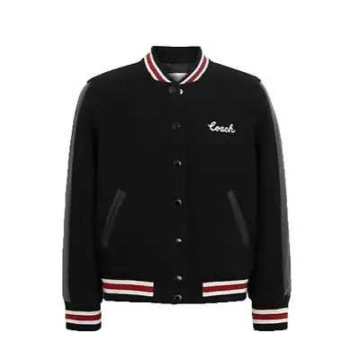 Coach X Disney Women's Black/Multi Mickey Mouse Varsity Jacket (CL448) Size S • $299.99
