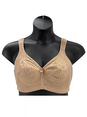 Breezies Wild Rose Seamless Wirefree Support Bra Warm Beige • $14.99