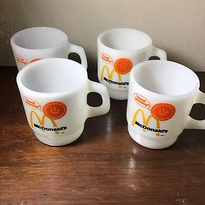 McDonalds Fire King Anchor Hocking Mugs Set Of 3 • $28.99