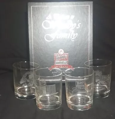 Wendy's 25th Anniversary Box Set Of 4 Commemorative Etched Glasses 1969-1994 • $50