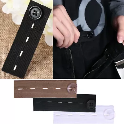 1-5x Waist Band Extender Button Trouser Pants Jeans Expander Maternity Skirt • £2.47