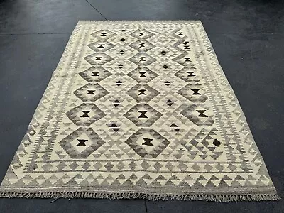 Afghan Handmade Kilim 198x148 Cm Area Rug Traditional Vintage Home Decor  • $350