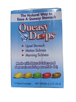 Queasy Drops 12 Natural Lozenges Lot Of 2 Essential Oils Motion Morning Sick New • $17.79