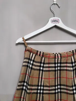 £69.99 • Buy Burberry London Pleated Skirt Womens Nova Check Vintage RARE Dress