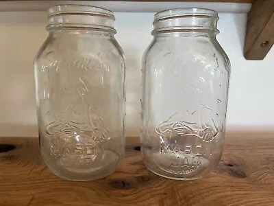 Moms Mason Qt Canning Jar Clear Glass Columbus Ohio Measurements No 764 Vintage • $12