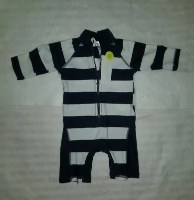 $18.70 • Buy Vaenait Baby Infant Boys UPF+50 Swimwear Size Small Navy & White Striped