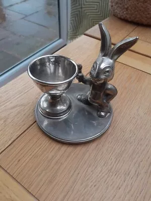 Seba Silver Plated Egg Cup On A Rabbit Stand  Easter Christening Gift • £12.50