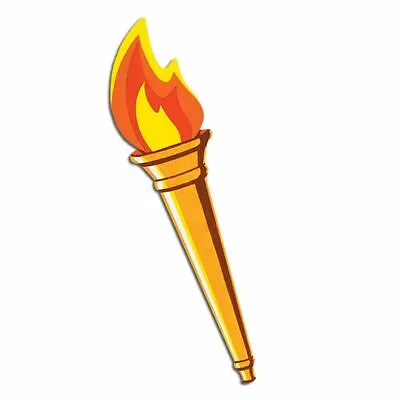 Large (24 ) Flaming Torch Cutout Medieval / Sports Style Party Decoration • £6.39