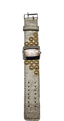 Retro Le Chat Designer Watch – Rectangular Face Analogue Fashion Watch Studded • £4.99