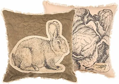 NEW!~Pillow~ Bunny Cabbage ~Country/Primitive/Retro/Vintage/Farm/Rabbit/Easter • $49.99