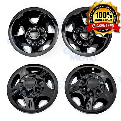 $522.41 • Buy 08-10 GMC Sierra 3500 DUALLY ONLY Black Wheel Simulator Liner+Center Caps Cover