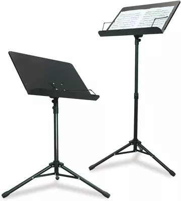 Orchestra Sheet Music Stand With Heavy Duty Black Metal Folding Design 48.5-Inc • $59.20