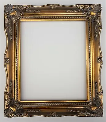 £38.99 • Buy 12 X10  Gold Ornate Antique Shabby Chic Swept Baroque Rococo Frame Glass & Back