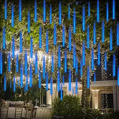 Meteoros Lluvia Luces LED De Arbol Navidad Decoracion Para Exterior Impermeable • $16.07