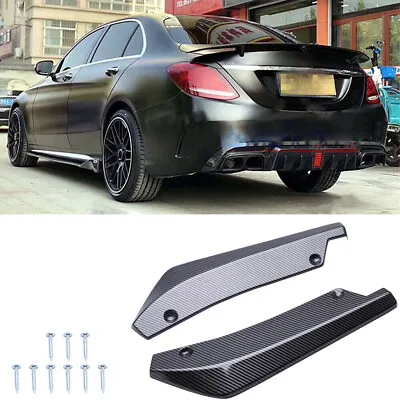 Carbon Look Rear Flaps Diffuser Splitter For Mercedes-Benz E63 C63 AMG W212 W211 • $25.20