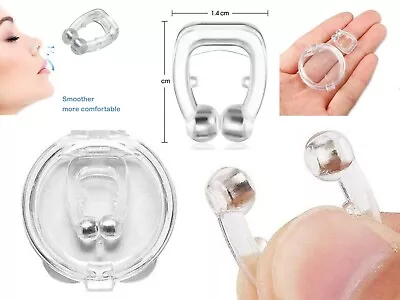 Magnetic New Anti Snoring Nasal Dilator Stop Snore Nose Clip Device Easy Breathe • £2.85