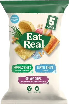 Eat Real Hummus Lentil & Quinoa Chips Multipack (2x25g3x22g) • £5.59