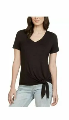 NWoT Matty M Women's Side Tie V-Neck T-Shirt Size Large Lightweight $40 2B153 • $16.99