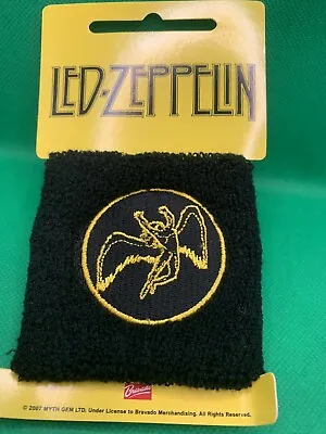 Led Zeppelin Armband Black Terry Cloth Wrist Bands  NEW • $5.50