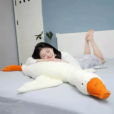 19.7 Inch White Duck Toy Huge Goose Plush Stuffed Animal Cute Large Swan Pillow • $11.21