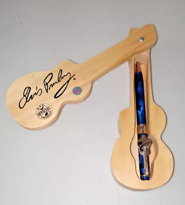 Elvis Presley E.P.E. Official Ballpoint Pen In Wooden Guitar Case • $10