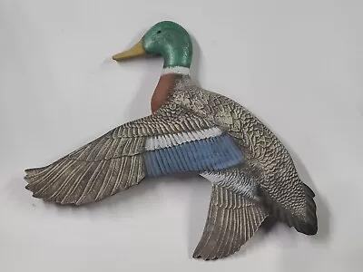 £19.34 • Buy Vintage Ceramic 3D Flying Mallard Drake Duck Wall Hanging Plaque Hand Painted 