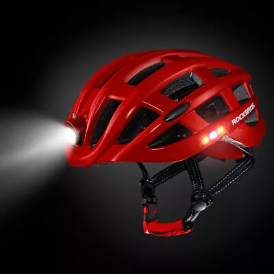 ROCKBROS Cycling Light Helmet Bike Ultralight Helmet Electric USB Helmet 3 Modes • $55.99