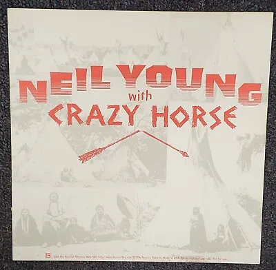 $5.99 • Buy Neil Young With Crazy Horse Broken Arrow 1996 CARDBOARD PROMO POSTER FLAT