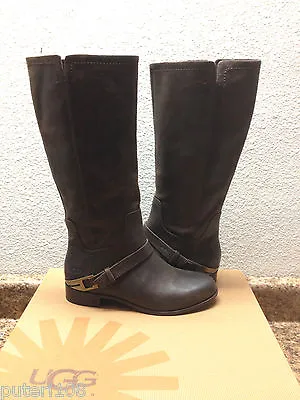 Ugg Channing Ii Java Leather Rider Boots Us 7 / Eu 38 / Uk 5.5 • $149.99