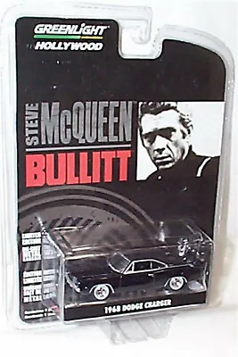 Greenlight 1:64 Scale STEVE McQueen BULLITT 1968 DODGE CHARGER BLACK 44741 • £10.95