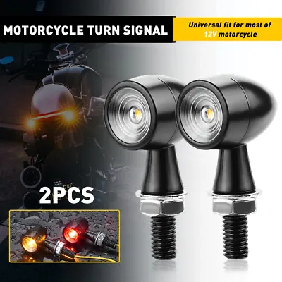 Motorcycle LED Bullet Mini Turn Signal Brake Light Blinker Indicator Amber + Red • $14.99